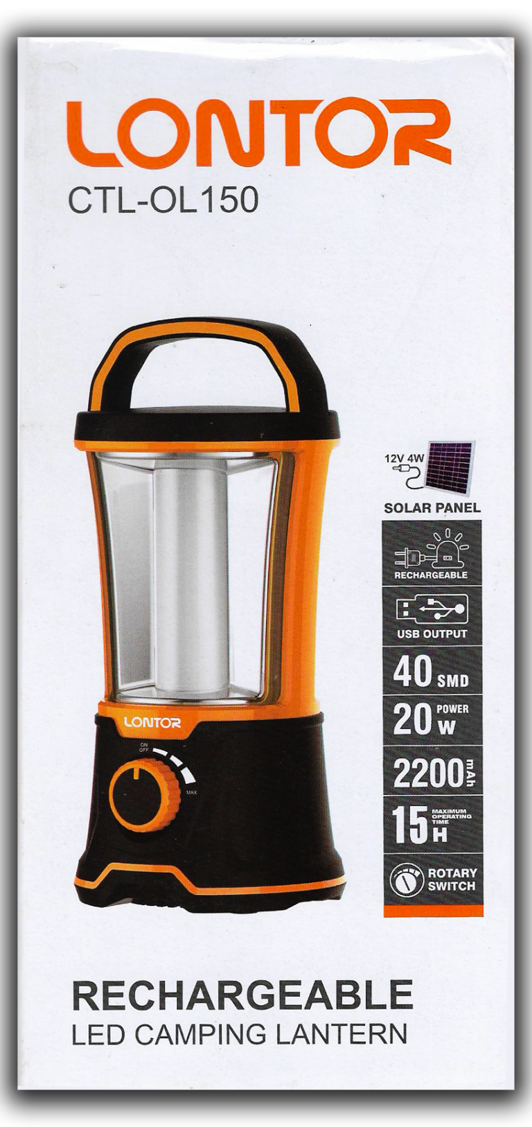 LONTOR Rechargeable Camping Lantern CTLOL150 Synchro Elson Stores